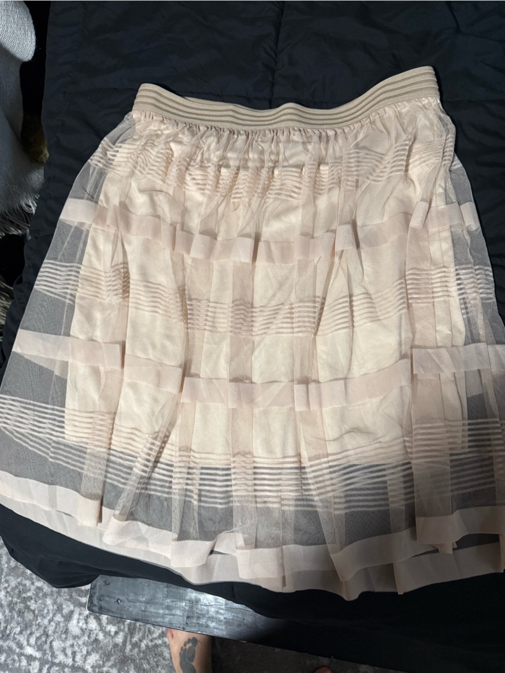 Metro Wear Light Blush Layered A-Line Skirt